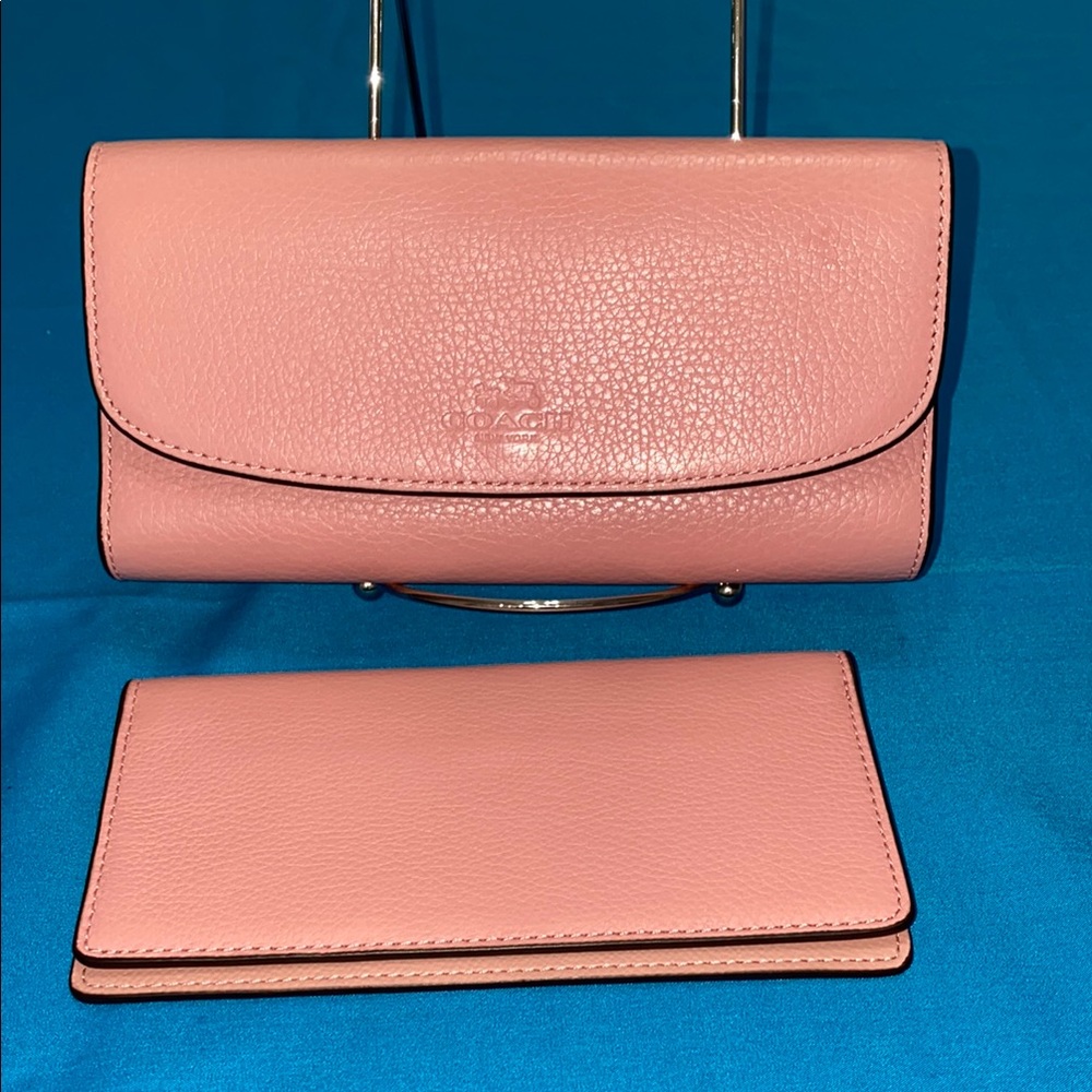 Coach Pink Leather Women's Wallet